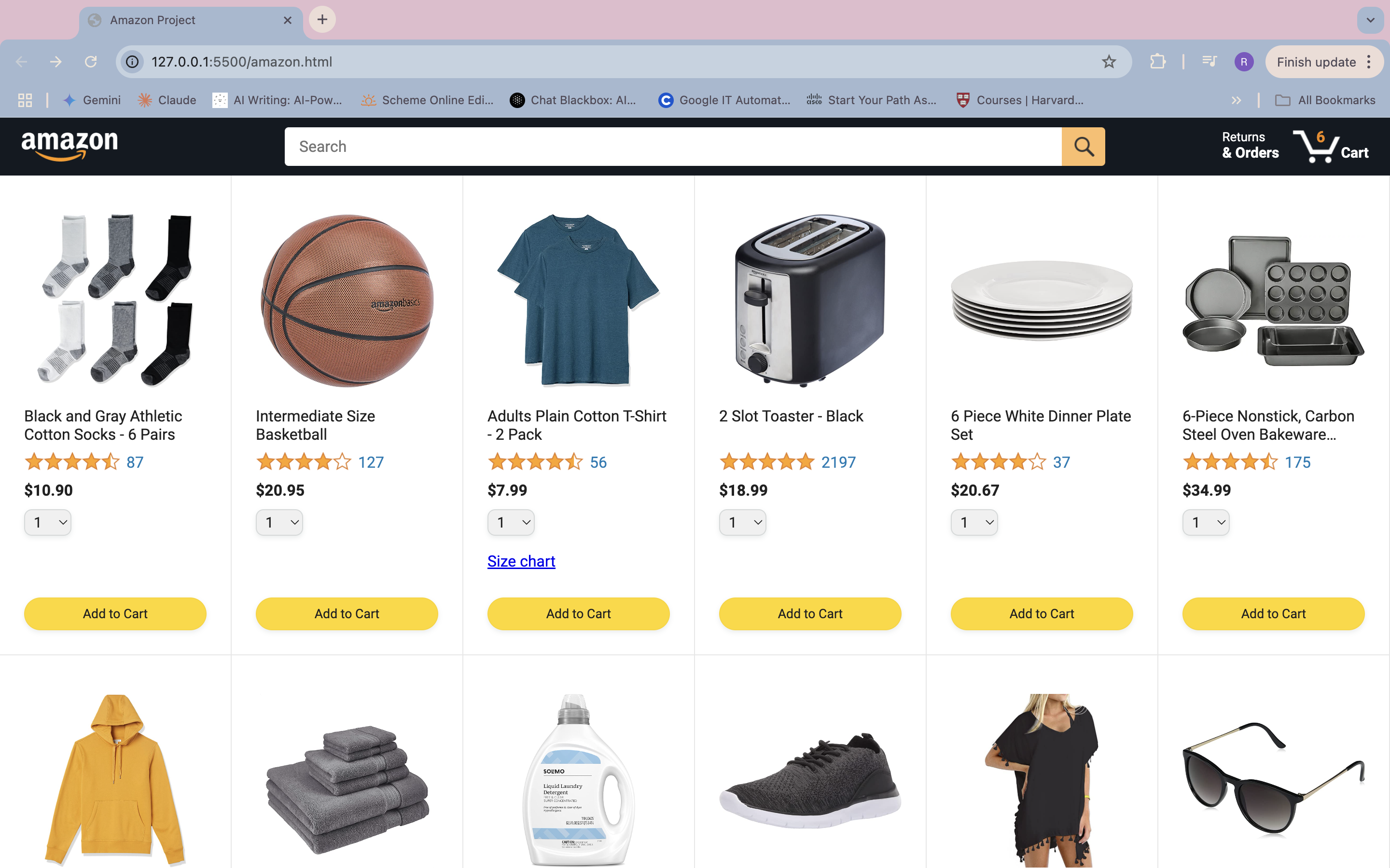 Amazon Clone webpage